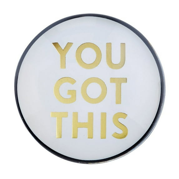2" Round 3D Glass Magnet with "You Got This" Design