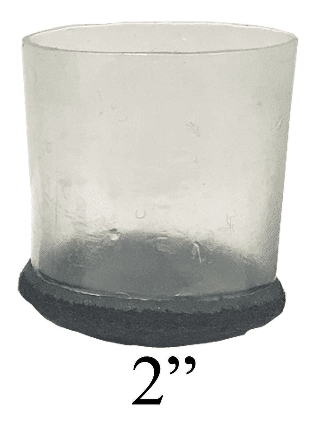 2" Round Clear Chair Leg Floor Protector w/Felt Bottom