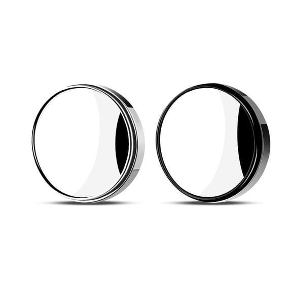 2 Round Convex Blind Spot Mirror - Enhance Your Rear View, Pack of 2 - Improve Safety and Visibility