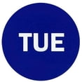 thumbnail image 1 of 2" Round Day of The Week Blue Color Coding Dot Stickers, 500 per Roll Tue, 1 of 5