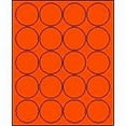 thumbnail image 1 of 2" Round Fluorescent Red Labels for Laser Printers, Inkjet Printers or Copier Machines. (GLC200FR), 1 of 1