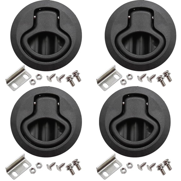 2" Round Flush Locking Marine Slam Latch, 4 Pack
