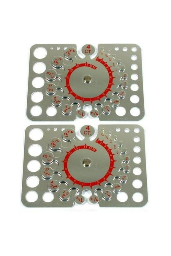 2 Round Gemstones Diamond Carat & Weight Sizing Gauge Jewelers Measuring Tools