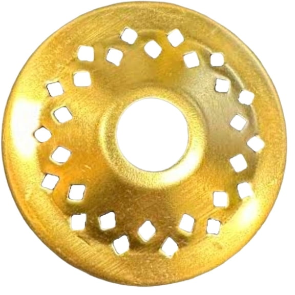 2" RD. Perforated Solid Brass Vase Cap for Lamp Fixtures & Other Crafts