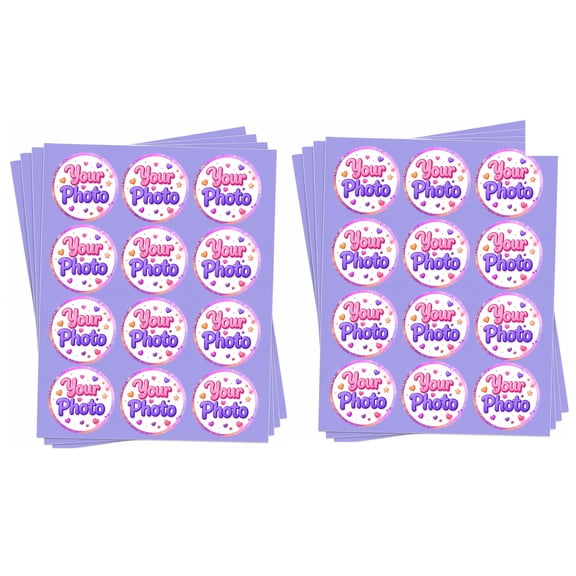 2" Round Pre-Cut Create your Own Photo Edible Image Cake Toppers, by Tnct. (2 Count) Email your Image After Purchase, See Product Details.