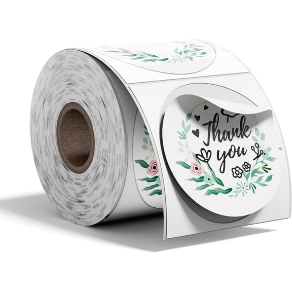 2'' Round Thermal Labels, 500 count Circle Thermal Printer Label, Multi-Purpose for DIY Logo Design, Name/Price Tag, Address, QR Code, 750 Labels/Roll