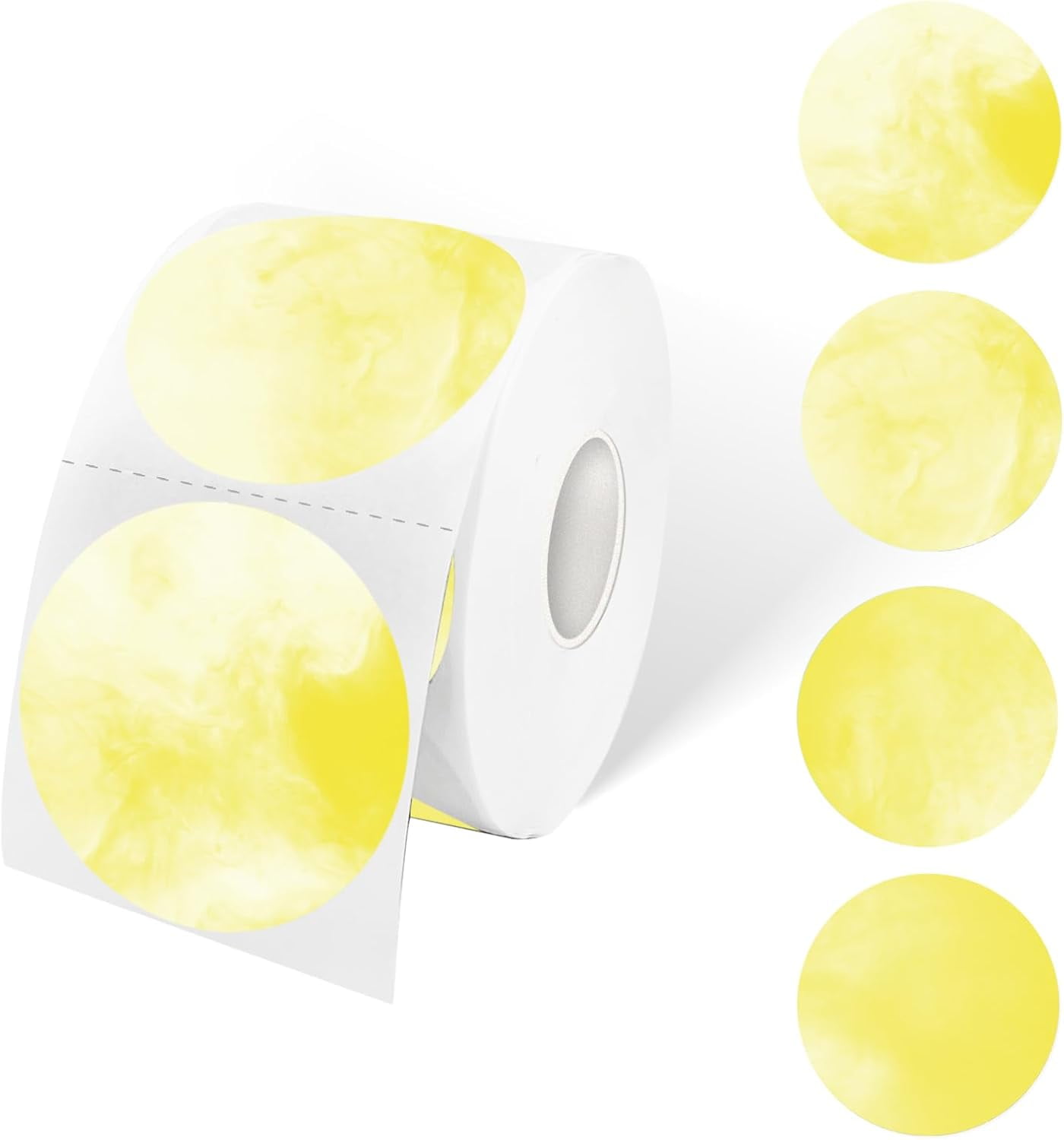 2" Round Thermal Labels, Multicolor, 600/Roll, Direct Thermal Paper