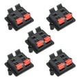 thumbnail image 1 of 2 Row 4 Way Spring Speaker Terminal Clip Push Release Connector Terminals Strip Block WP4-03 5Pcs, 1 of 3