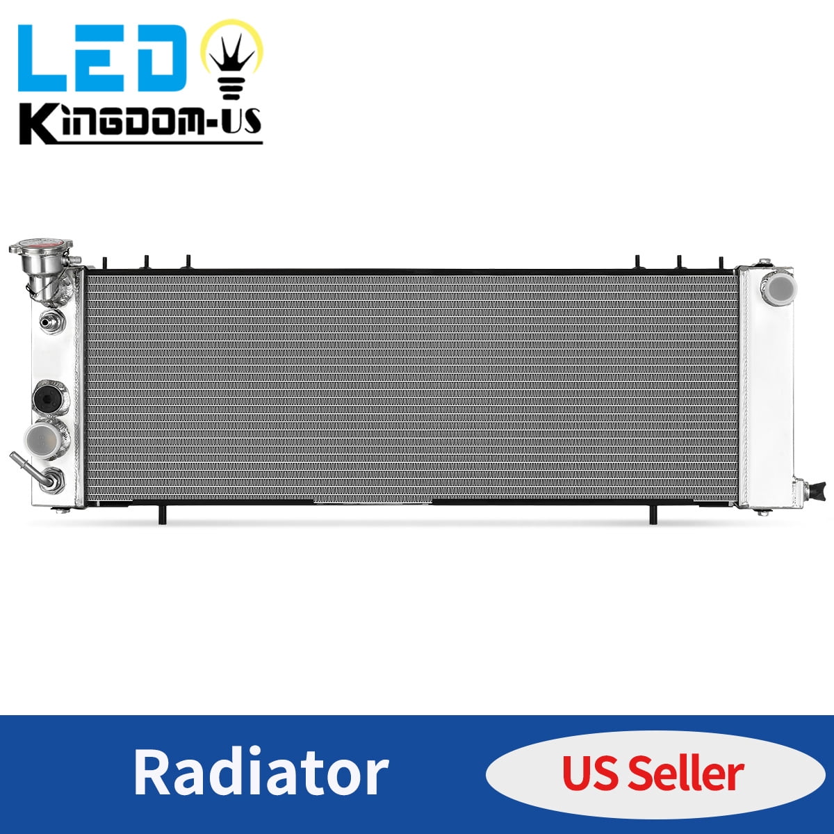 2-Row Aluminum Radiator for 1991-2001 Jeep Cherokee & 1991-1992 Comanche 2.5L/4.0L – Direct Fit TIG-Welded Leakproof Design