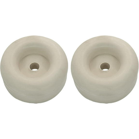 2 Rubber Bumpers for Trailer Ramp Door Truck 2.5" Round Replacement Cargo Stop - White (2 Pack)