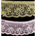 thumbnail image 1 of 2" Ruffled Gathered Lace Trimming - 12 Continuous Yards - Color Options!, 1 of 3