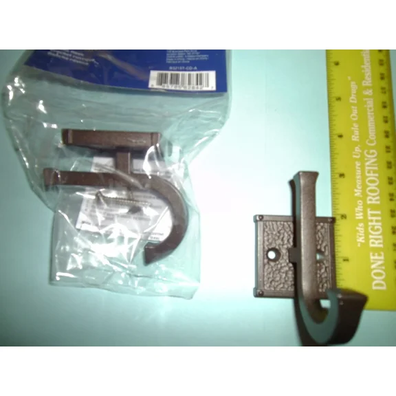 (2) Rustic Hat & Coat Hook With Square Base, B32157-Co-A Brainerd Mfg