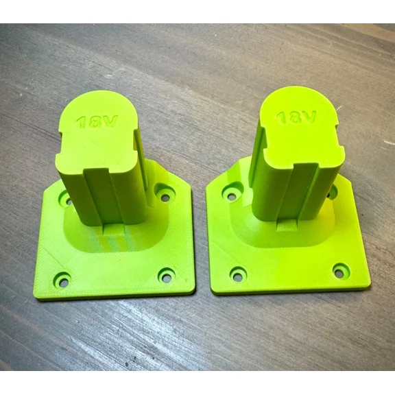 (2) Ryobi Green Tool Holder Wall Mount Ryobi 18V Organizers Yellow Lime