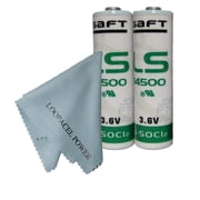 2 SAFT AA 3.6V 2400MAH Lithium Batteries - Not Rechargeable