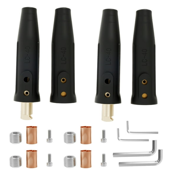 2 SETS Plug and Play Welding Lead Quick Connector Versatile Weather Resistant Welding Cable Connector for DIY Repair Maintenance