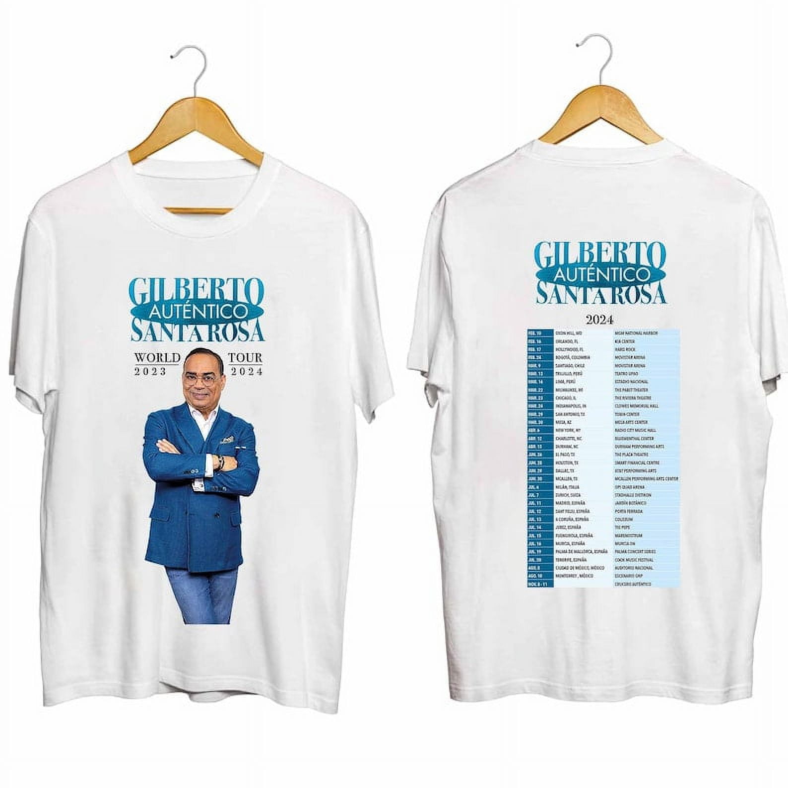 2 SIDE Gilberto Santa Rosa Auténtico Tour 2024 Shirt, Gilberto Santa