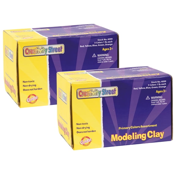 Creativity Street Modeling Clay, 5 Primary Color Assortment, 5 sticks/5 lbs. Per Set, 2 Sets