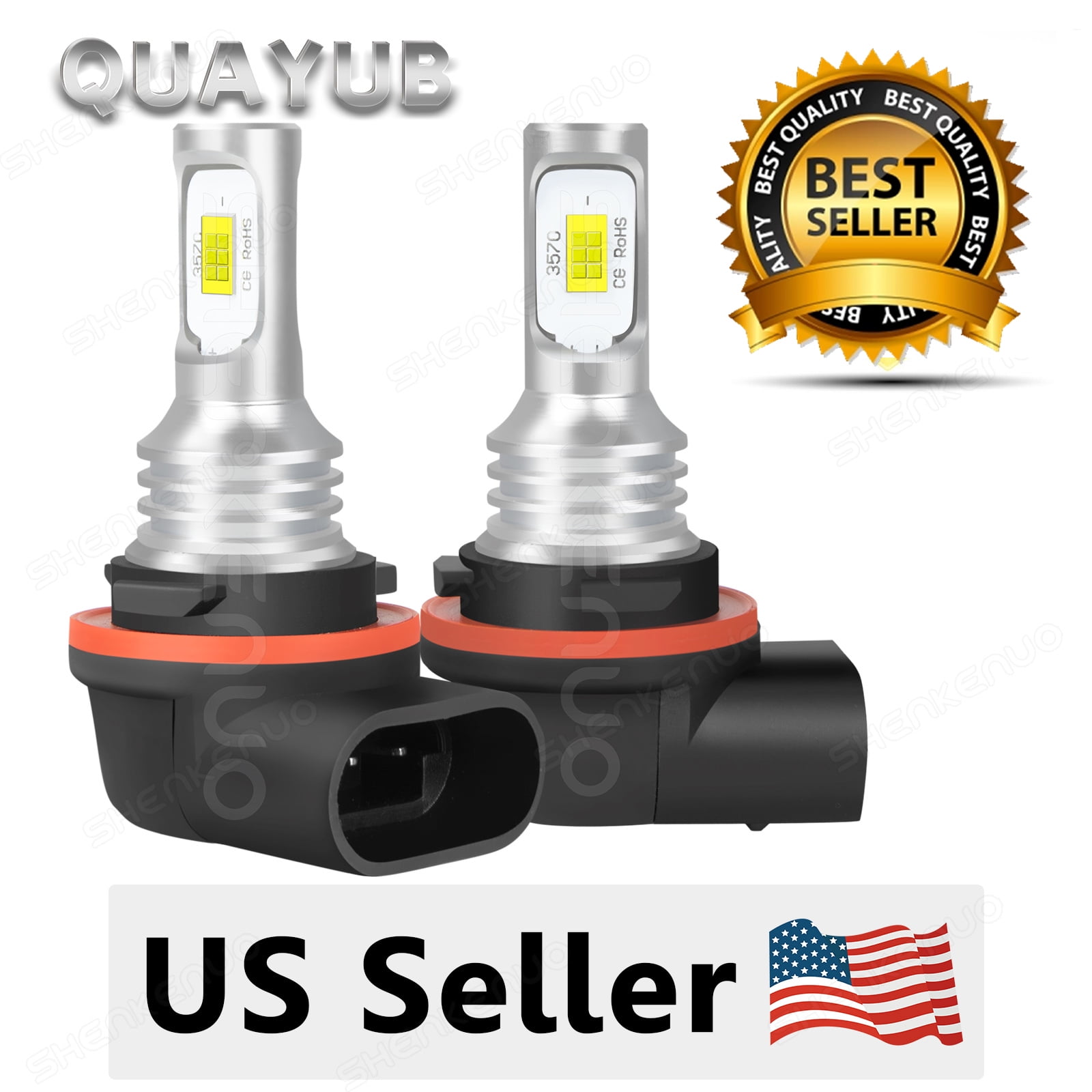 2 Super LED Tractor Light Bulbs, 35 Watt for Kubota BX1880