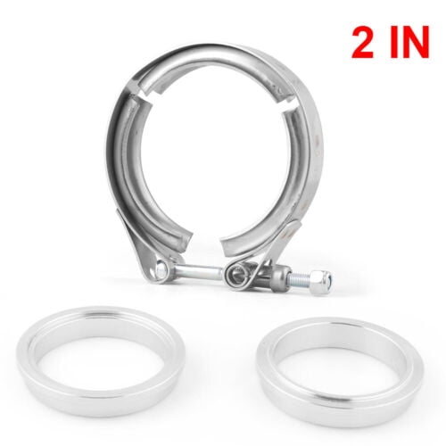 2" SUS304 Steel Stainless Exhaust V Band Clamp Flange Kit Male Female Flange
