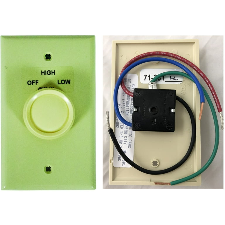 2-SW 2 Speed Attic Fan Switch and Plate - Walmart.com