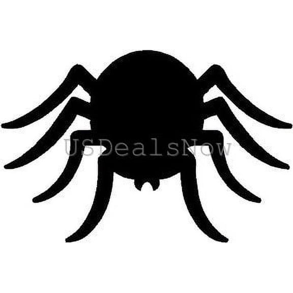 (2) Scary Spider Creepy Halloween Vinyl Decal Car Window Stickers BLACK