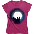 thumbnail image 1 of 2 Scary Wild Werewolf Howling On Moon - Women's Gift T-Shirt, 1 of 4