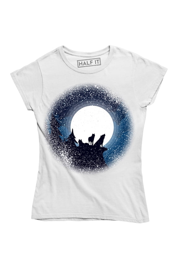 2 Scary Wild Werewolf Howling On Moon - Women's Gift T-Shirt