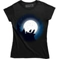 thumbnail image 1 of 2 Scary Wild Werewolf Howling On Moon - Women's Gift T-Shirt, 1 of 4