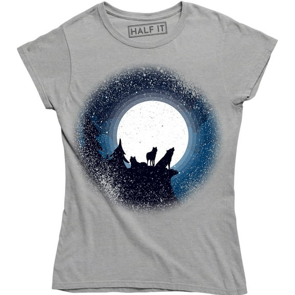 2 Scary Wild Werewolf Howling On Moon - Women's Gift T-Shirt