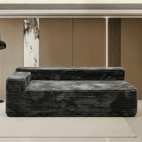 2-Seat Foam Sofa in a Box | Compact Seating for Living Room, Bedroom