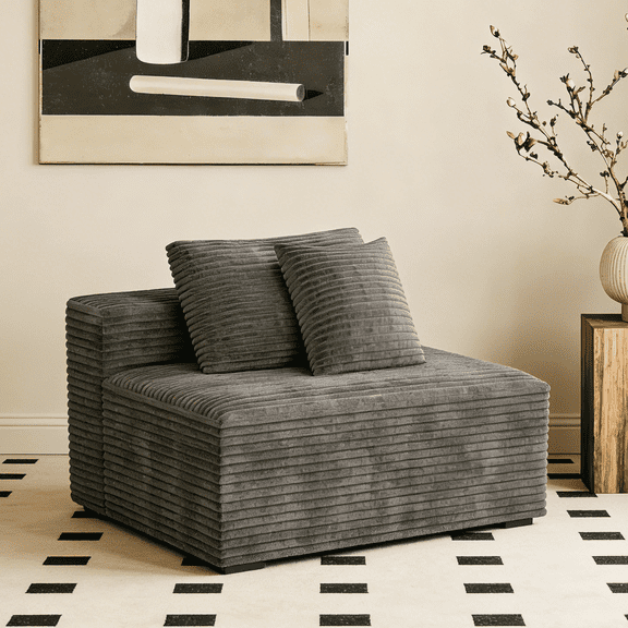 2-Seat Foam Sofa with Soft Foam Filling | Single Box Product for Living Room, Bedroom, Apartment, Space-Saving Seating Solution