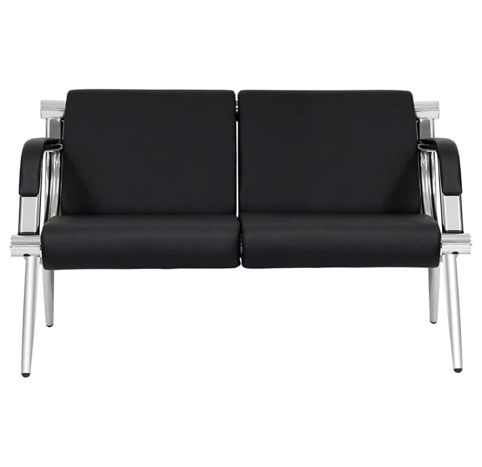 2 Seat Waiting Room Chair PU Leather Reception Guest Chair Lobby