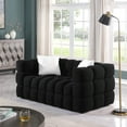 thumbnail image 1 of 2-Seater Cloud Sofa Modern Human Body Structure Upholstered Boucle Fabric Couch With Pillows For Living Room Bedroom, 1 of 9