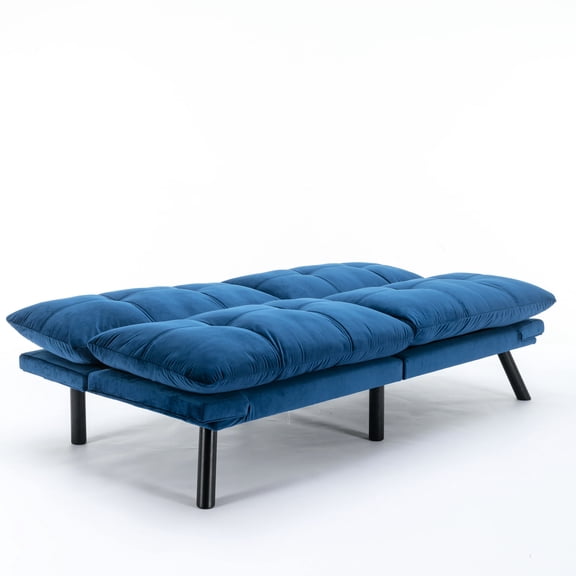 2 - Seater Convertible Bed | Velvet Upholstery & Pine Frame | Small Room Solution