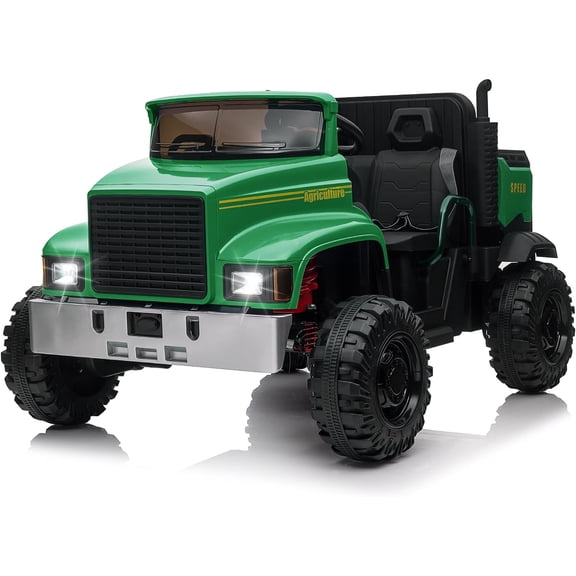 2-Seater Electric Ride-On UTV for Kids,24V Remote Control Car with Dump Bed, 4WD Power, 4x200W Motors, 4-Spring Suspension, 3 Speed Settings