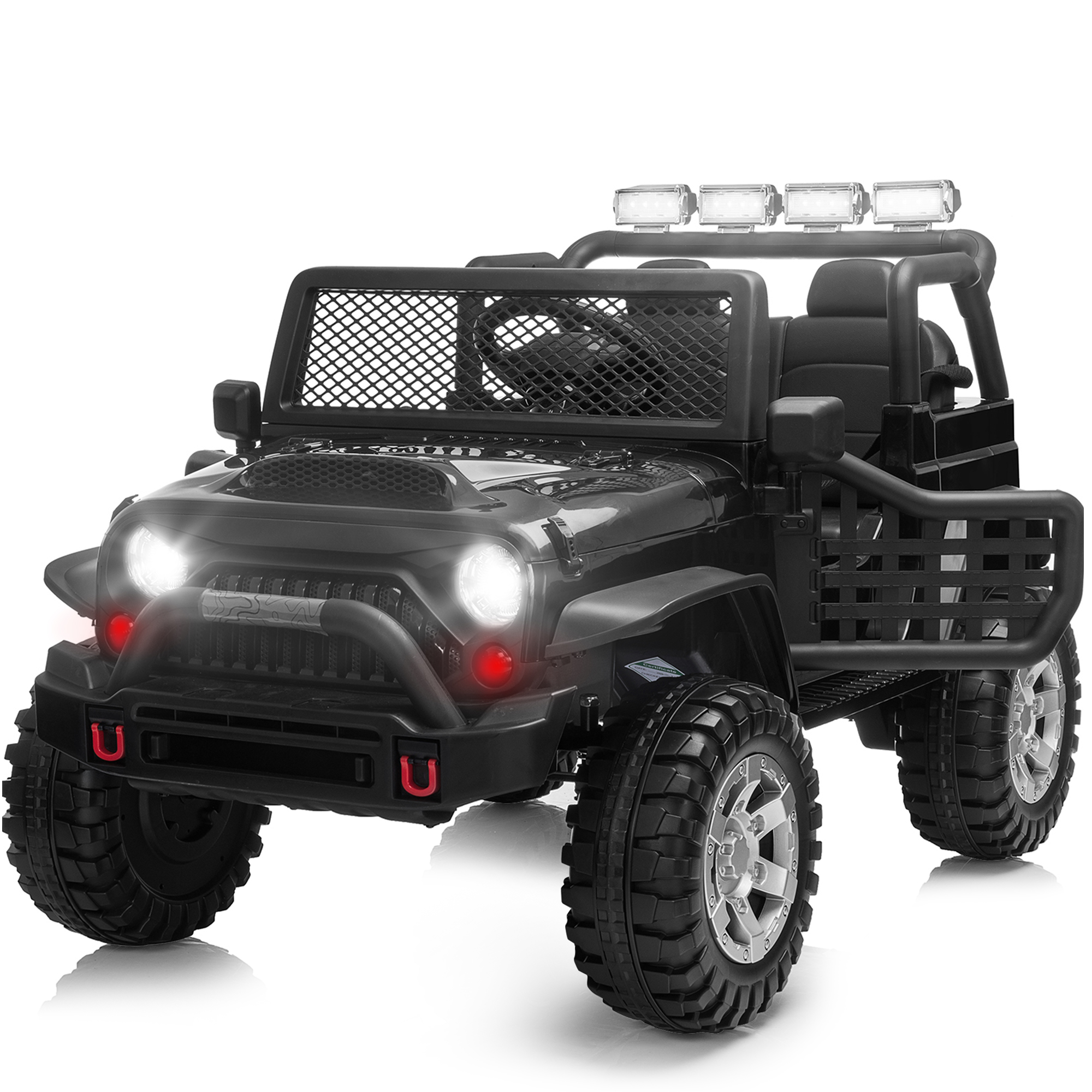 2 Seater Kids Ride on Truck with Remote Control, Music, 12V Children Electric Jeep Car - image 1 of 10