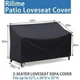 thumbnail image 1 of 2-Seater Outdoor Sofa Cover, Waterproof Outdoor Couch Cover, Heavy Duty Patio Furniture Covers for Outdoor Seating, Windproof Patio Sofa Covers for Winter, 1 of 10