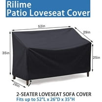 2-Seater Outdoor Sofa Cover, Waterproof Outdoor Couch Cover, Heavy Duty Patio Furniture Covers for Outdoor Seating, Windproof Patio Sofa Covers for Winter