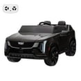 thumbnail image 1 of 2 Seater Ride on Car for Kids 24V Licensed Cadillac Electric Car Toy Toddlers Battery Powered Ride on Truck with 2.4G Remote Control, Full-Wheel Suspension, Music, LED Lights, Black, 1 of 7