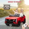 thumbnail image 1 of 2 Seater Ride on Car for Kids 24V Licensed Cadillac Electric Car Toy Toddlers Battery Powered Ride on Truck with 2.4G Remote Control, Full-Wheel Suspension, Music, LED Lights, Red, 1 of 8