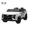 thumbnail image 1 of 2 Seater Ride on Car for Kids 24V Licensed Cadillac Electric Car Toy Toddlers Battery Powered Ride on Truck with 2.4G Remote Control, Full-Wheel Suspension, Music, LED Lights, White, 1 of 7