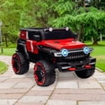thumbnail image 1 of 2-Seater Ride-On Car with Remote Control, 4WD Off-Road Truck, 12V Electric Battery Powered Ride-On Toy, 25W Dual Motor, Spring Suspension, 3-Speed, Decor Spare Tire, 1 of 6