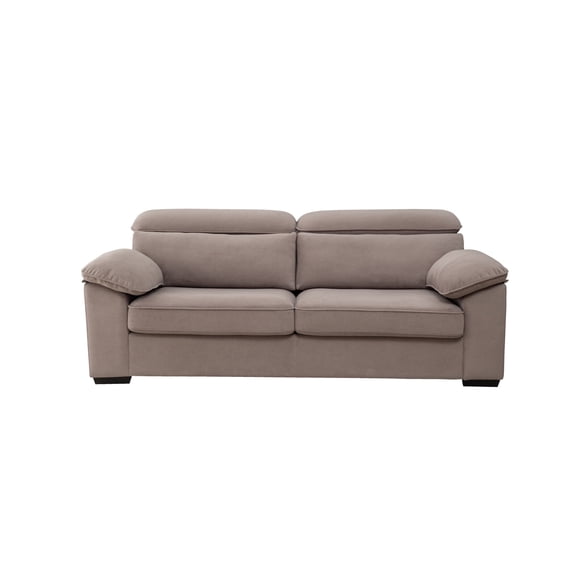 2-Seater Sofa Bed, Mid-Century Modern Couch, Convertible Queen Size Sleeper Sofa with Wooden Frame & Polyester Upholstery, Pull-Out Design, 300 lbs Capacity - Space Saving for Living Room, Gray No.29