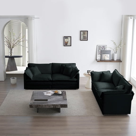 2 - Seater Sofa Pair | Comfortable Cushioned Seats | Living Room Relaxation