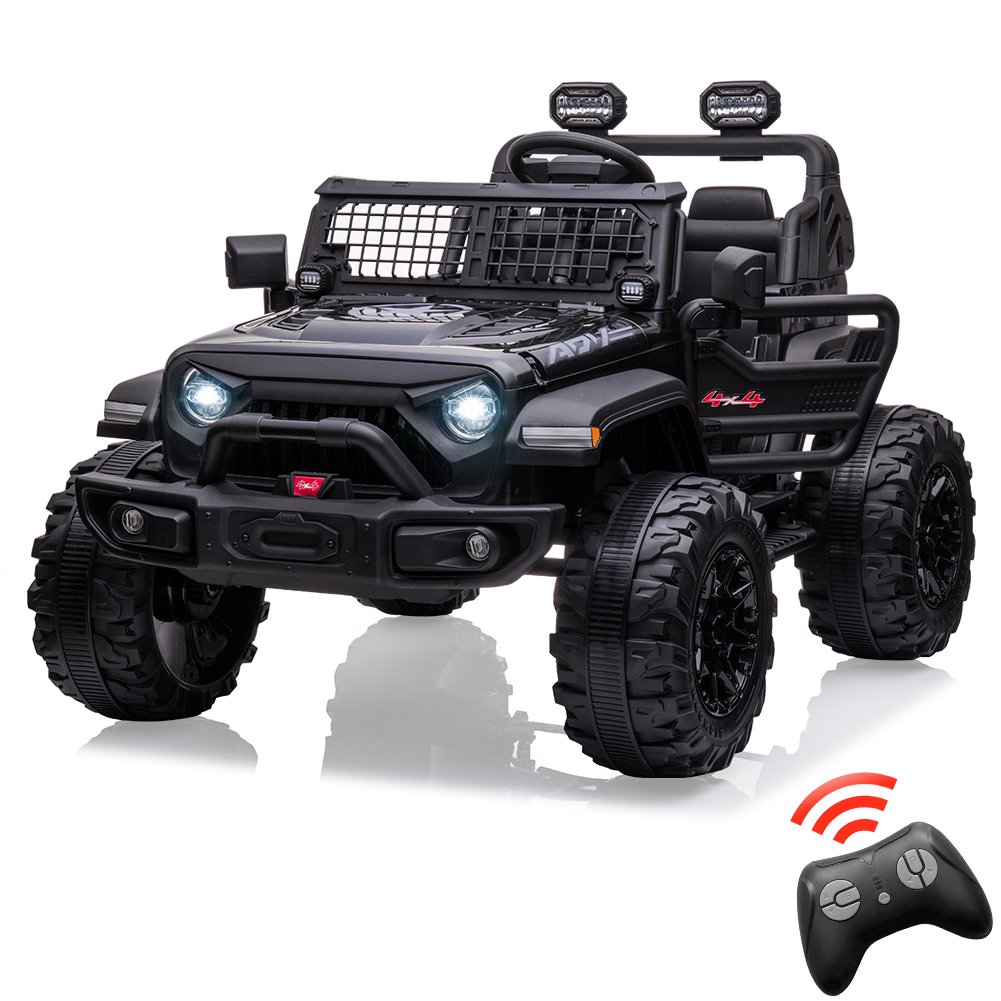 2 Seats Battery Powered Truck with Remote Control, 24V Kids Ride on