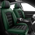 thumbnail image 1 of 2-Seats Car Seat Covers for 95% Kia Models Leather Auto Vehicle Seat Cushions Waterproof Seat Cover Airbag Compatible(Black&Green-Standard), 1 of 6