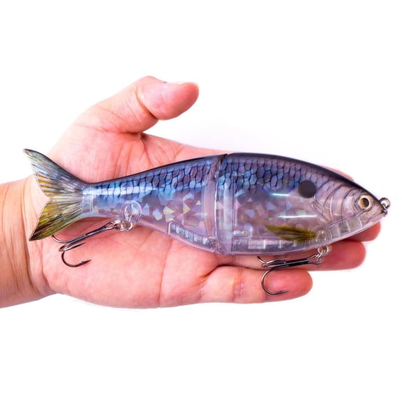 2-Section Jointed Swimbait with S-Glide Action for Predator Fish Hunting in Freshwater