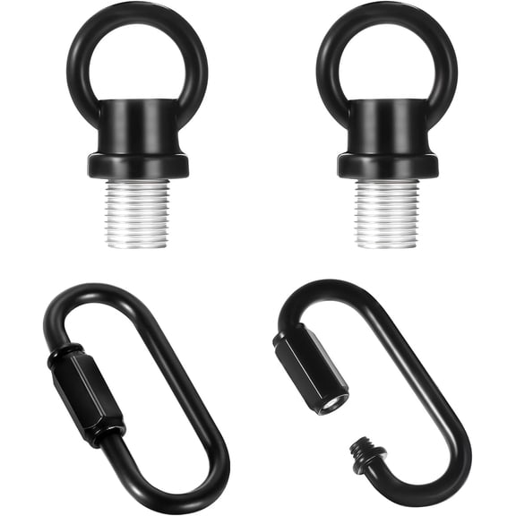2 Set 1/8-IP Lighting Loops with Link Buckle Connectors for Light Fixture Chandelier Chain Extension, Hook Rings for Light Fixture, Eye Nuts Lamp Nuts