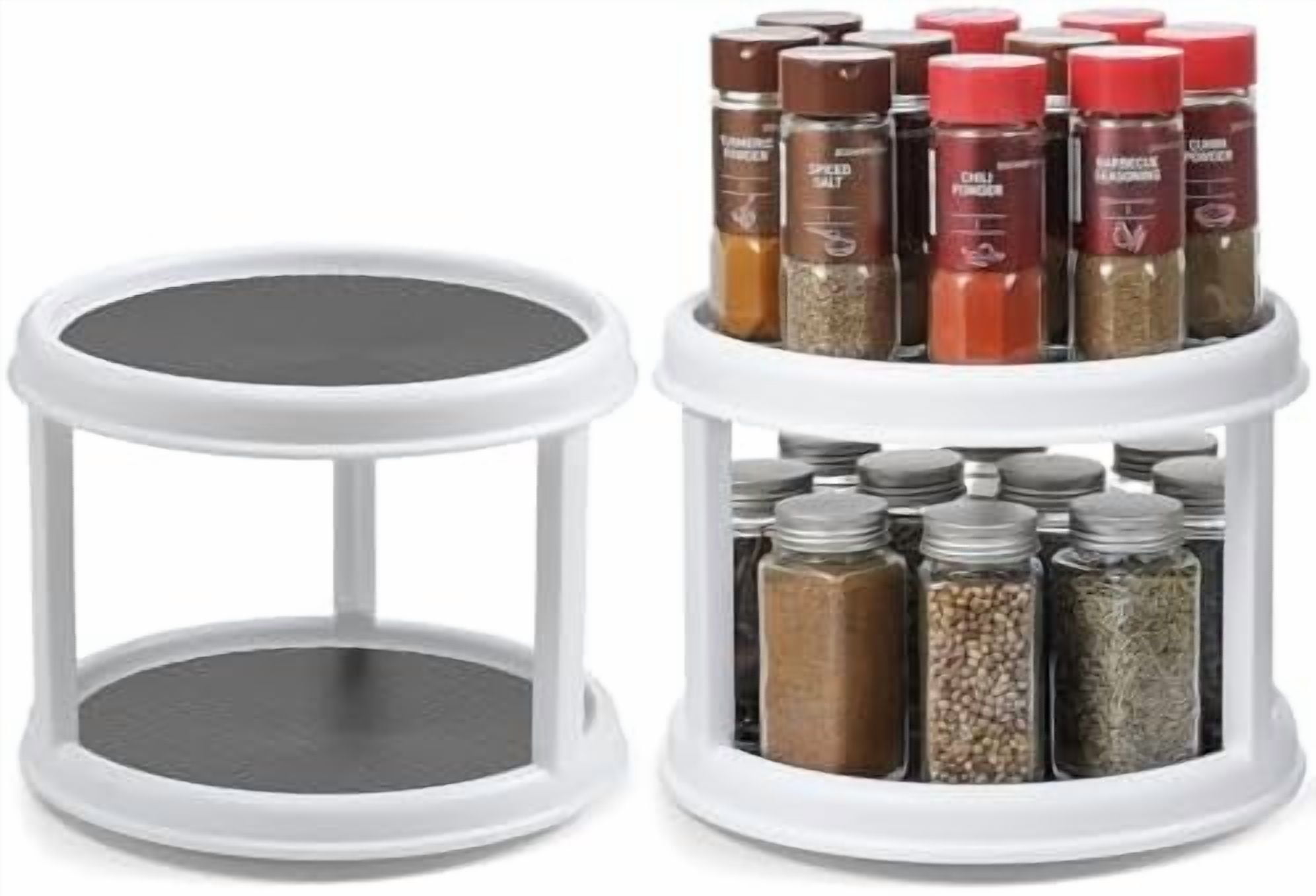 2 Set, 10 Inch Non-Skid Lazy Susan Organizers - Turntable Rack for ...