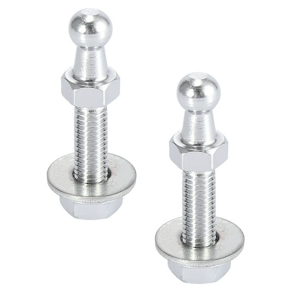 2 Set 10mm M8x30mm Car Gas Strut Ball Studs Kit Metal Silver Tone for Gas Struts Shocks